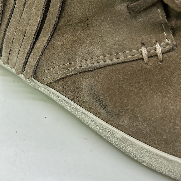Frye Men’s Quarter Top Taupe Ash Suede Fringe Moccasins Boots Shoes **Sz 8.5M** - Picture 7 of 7
